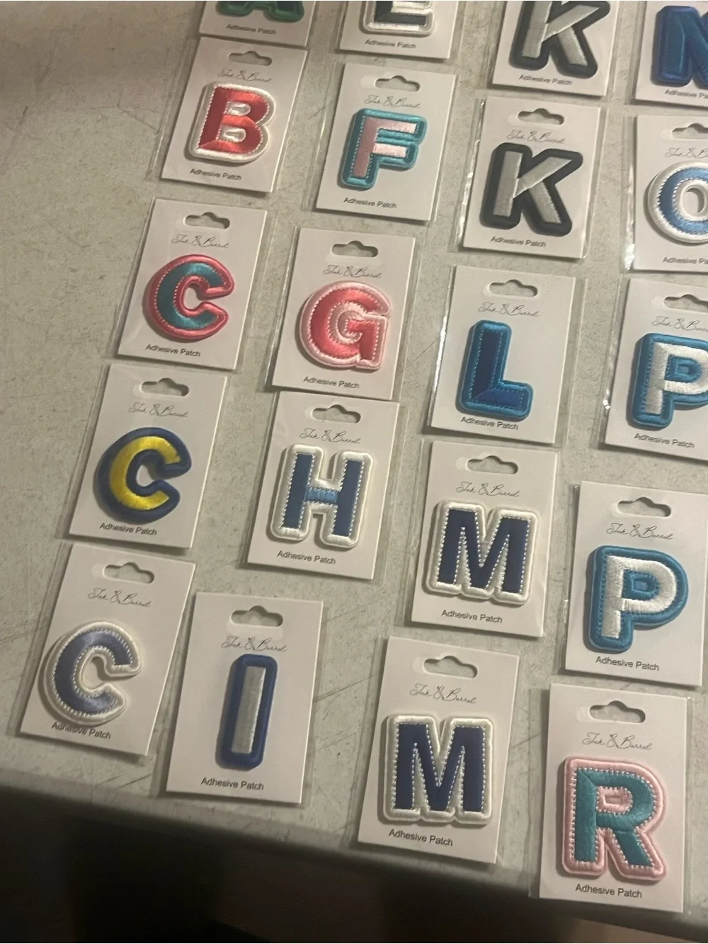 Alphabet Iron-On Letter Patches - Assorted Colors #3